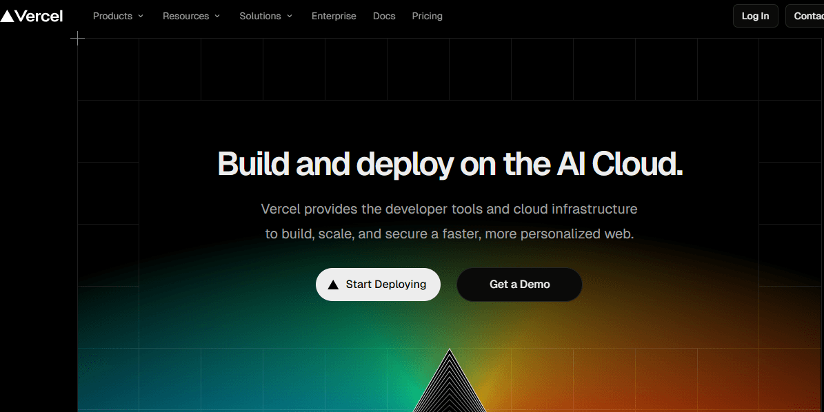 vercel homepage