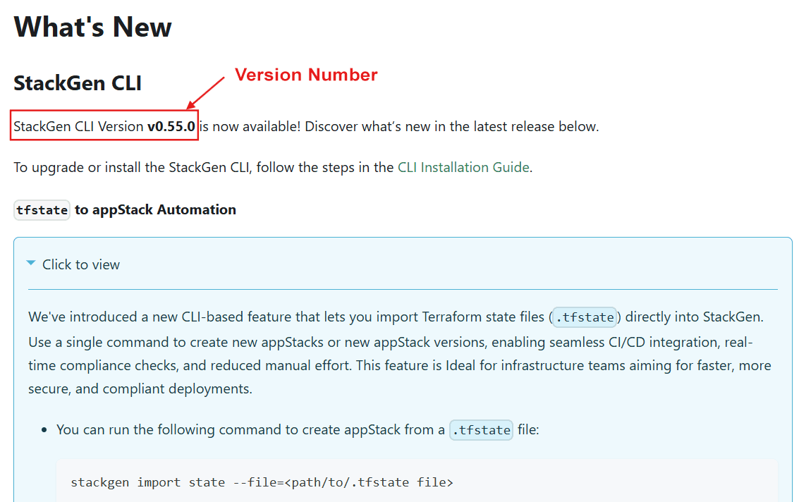 product release notes version number