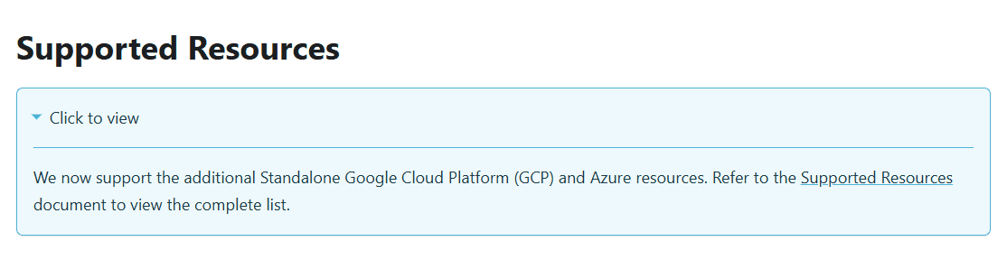 product release notes supported resources