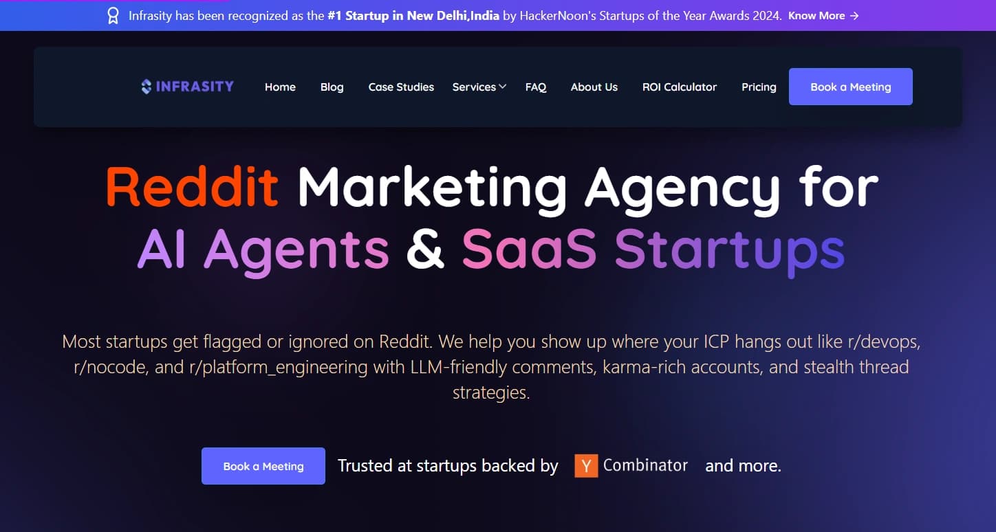 infrasity is a reddit marketing agency for b2b saas startups