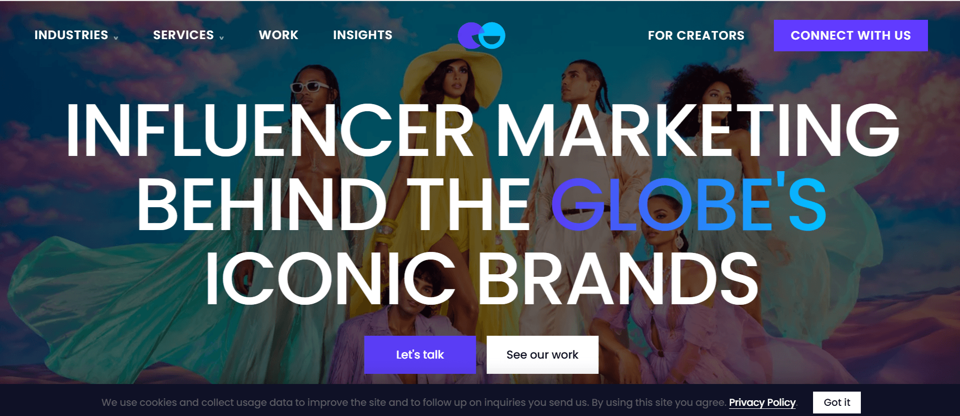 NeoReach homepage: influencer marketing behind the globe's iconic brands